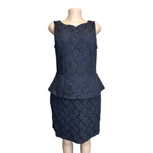 K-127 Emma & Michele Women's Size 16 Black Sleeveless Lace Peplum Dress